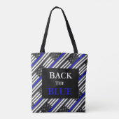 STEUN HET BLAUW TOTE BAG (Achterkant)