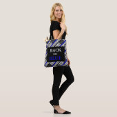 STEUN HET BLAUW TOTE BAG (Op model)