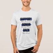 Steun het Blauwe Korps Tri-Blend Shirt (Voorkant)