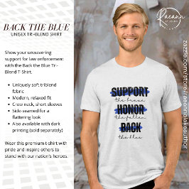 Steun het Blauwe Korps Tri-Blend Shirt