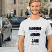 Steun het Blauwe Korps Tri-Blend Shirt