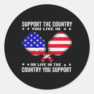 Steun Het Land Waar Je Woont In Usa 4 Juli Pi Ronde Sticker
