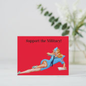 Steun het leger! briefkaart (Staand voorkant)