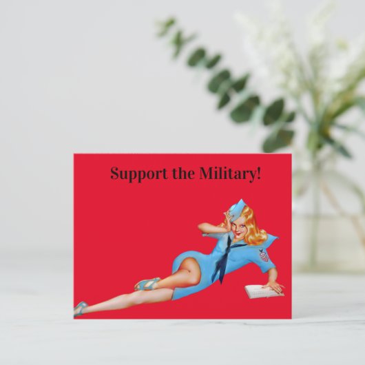 Steun het leger! briefkaart (Staand voorkant)