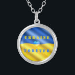 Steun het Oekraïense Ketting - Vrijheid<br><div class="desc">steun oekraïne verzilverde Kettingen-vrijheid-vrede-oekraïense vlag-samen ! U kunt ook Support Ukraine overzetten naar meer dan 1000 Zazzle-producten! Wij staan achter Oekraïne !</div>