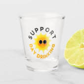 Steun het overdag drinken Grappig zonneschijn shot Glas (Voorkant)