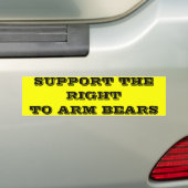 STEUN HET RECHT OM BEREN TE BEVEZEN BUMPERSTICKER (Op auto)
