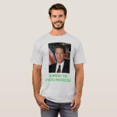Steun het t-shirt van het Kyoto-protocol met Al Go (Voorkant volledig)