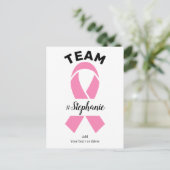 Steun het team Bewustwording van Borstkanker met B Briefkaart (Staand voorkant)