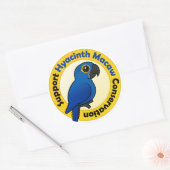 Steun Hyacinth Macaw behoud Ronde Sticker (Envelop)