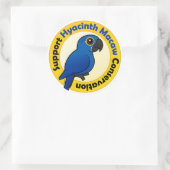 Steun Hyacinth Macaw behoud Ronde Sticker (Tas)
