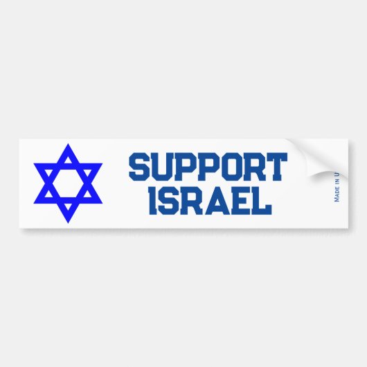 Steun Israel Bumpersticker (Voorkant)