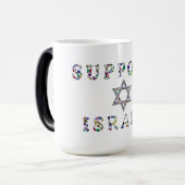 Steun Israël Diamant en Edelsteen Magische Mok (Voorkant links)