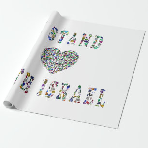 Steun Israël – Edelstenen Lettering Design Cadeaupapier