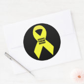 STEUN ISRAËL - Geel lint Breng ze nu naar huis Ronde Sticker (Envelop)