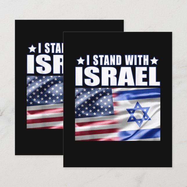 Steun Israël Ik sta achter Israël  (Voorkant / Achterkant)