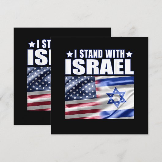 Steun Israël Ik sta achter Israël  (Voorkant / Achterkant)