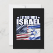 Steun Israël Ik sta achter Israël Aankondiging (Voorkant)