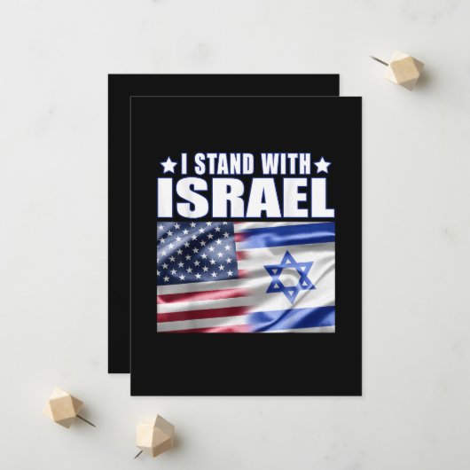 Steun Israël Ik sta achter Israël Aankondiging (Voorkant / Achterkant in situ)