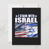 Steun Israël Ik sta achter Israël Aankondiging (Achterkant)