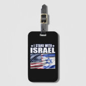 Steun Israël Ik sta achter Israël Bagagelabel (Voorkant (verticaal))