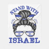 Steun Israël - ik sta achter Israël Fleece Deken (Voorkant)
