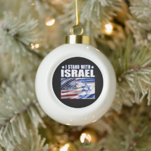 Steun Israël Ik sta achter Israël Keramische Bal Ornament
