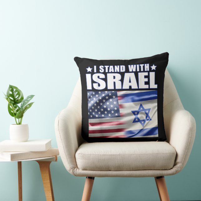 Steun Israël Ik sta achter Israël  Kussen (Stoel)