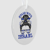 Steun Israël - ik sta achter Israël Ornament (voorkant)