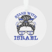 Steun Israël - ik sta achter Israël Ornament (achterkant)