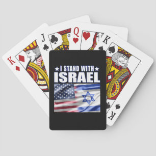 Steun Israël Ik sta achter Israël  Pokerkaarten
