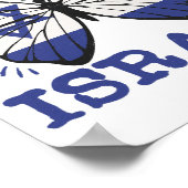 Steun Israël - ik sta achter Israël Poster (Hoek)