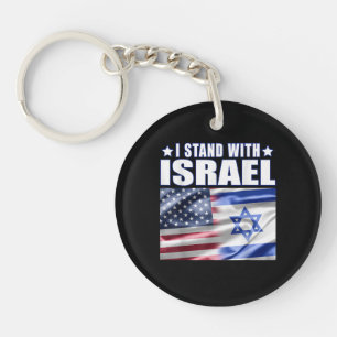 Steun Israël Ik sta achter Israël Sleutelhanger