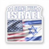 Steun Israël Ik sta achter Israël Sticker (Voorkant)