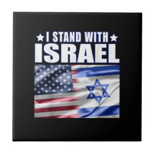 Steun Israël Ik sta achter Israël  Tegeltje