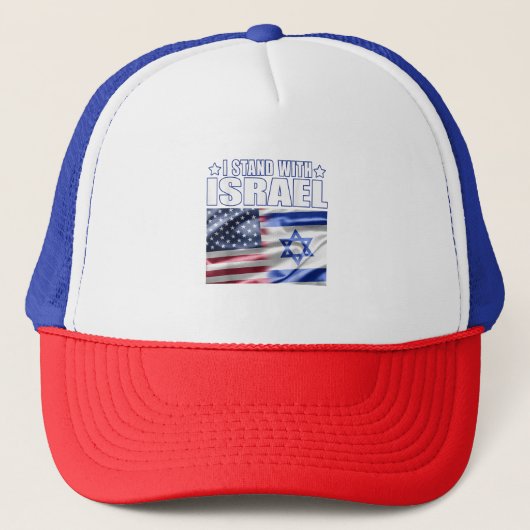 Steun Israël Ik sta achter Israël Trucker Pet (Voorkant)