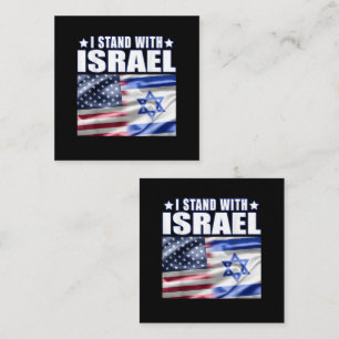 Steun Israël Ik sta achter Israël Vierkante Visitekaartje