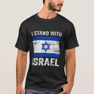 Steun Israël Ik sta met Israëlische vlag T-shirt