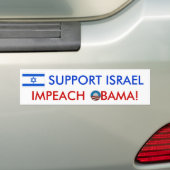 Steun Israël! Impeach Obama! Bumpersticker (Op auto)