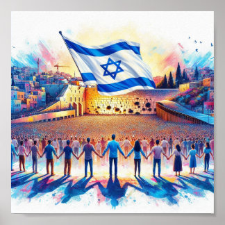 STEUN ISRAEL STICKER POSTER
