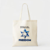 Steun Israël, vrijheid, sta achter Israël Tote Bag (Voorkant)