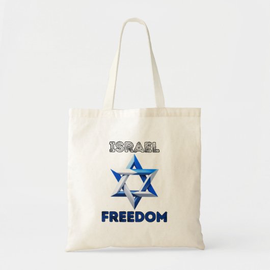 Steun Israël, vrijheid, sta achter Israël Tote Bag (Voorkant)