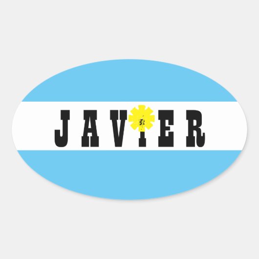 Steun Javier Milei President van Argentinië Ja! Ovale Sticker (Voorkant)