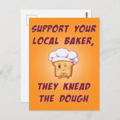 Steun je bakker die ze knippen. briefkaart (Voorkant / Achterkant)
