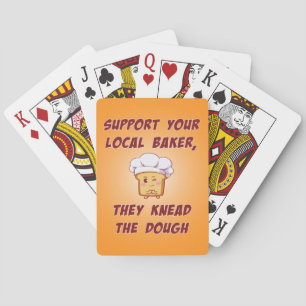 Steun je bakker die ze knippen. pokerkaarten