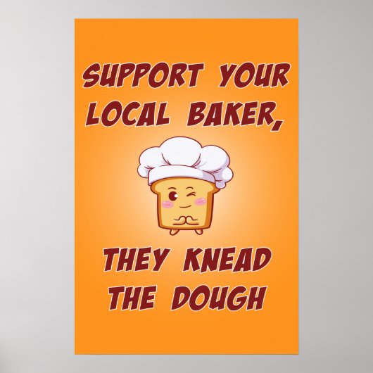 Steun je bakker die ze knippen. poster (Voorkant)