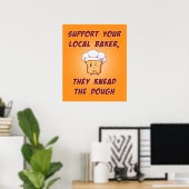 Steun je bakker die ze knippen. poster (Thuiskantoor)