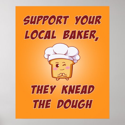 Steun je bakker die ze knippen. poster (Voorkant)