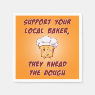 Steun je bakker die ze knippen. servet