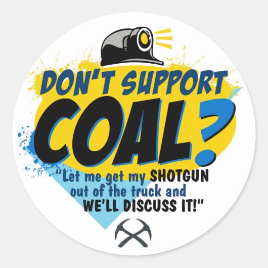 STEUN JE KOOL NIET? RONDE STICKER (Voorkant)